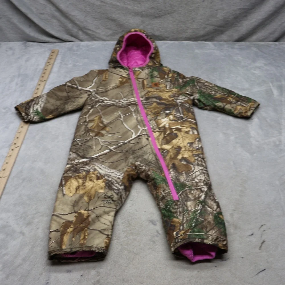 Carhartt Bunting Infant 24M RealTree Xtra Camo Quilt Lined Hooded Zip Snowsuit